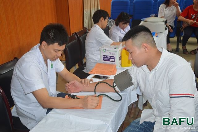 Hàng trăm sinh viên Trường Đại học Nông – Lâm Bắc Giang hiến máu tình nguyện