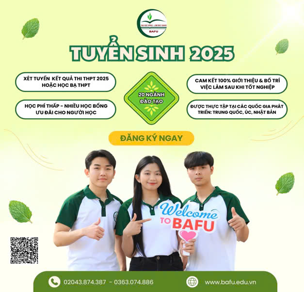 Thông báo xét tuyển bổ sung đại học chính quy năm 2025